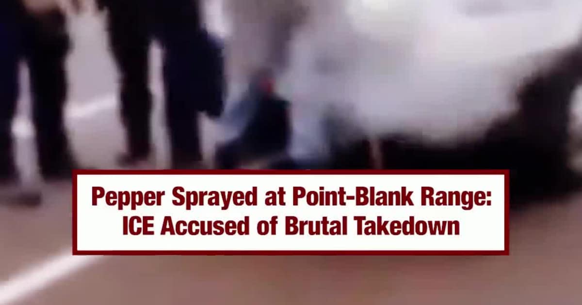 Pepper Sprayed at Point-Blank Range: ICE Accused of Brutal Takedown