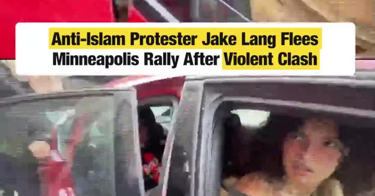 Anti-Islam Protester Jake Lang Flees Minneapolis Rally After Violent Clash