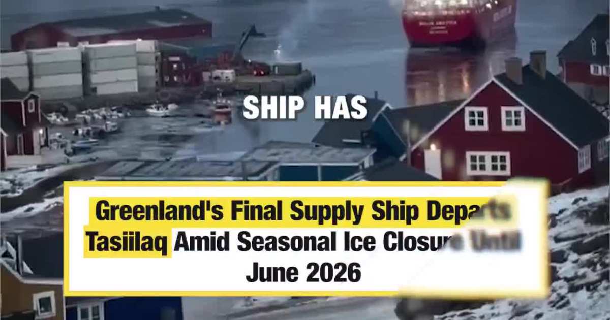 Last Supply Ship Departs From Greenland, Fireworks Lights Up Bidding Farewell Amid Seasonal Ice Closure