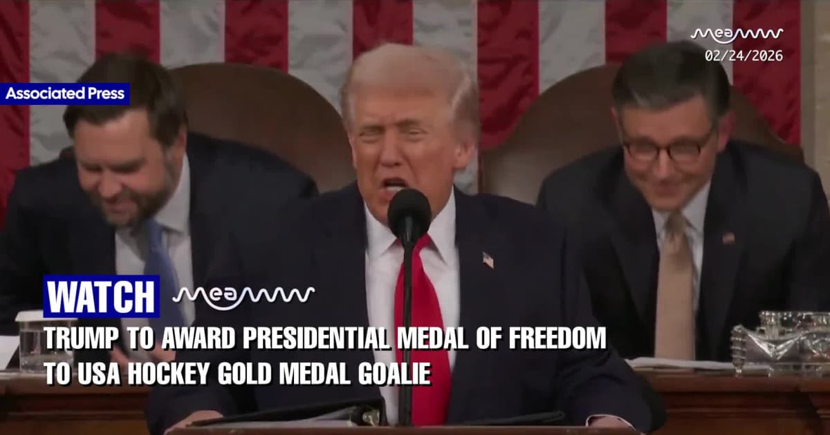 Trump Announces Team USA Hockey Goalie Connor Hellebuyck Will Receive Presidential Medal of Freedom