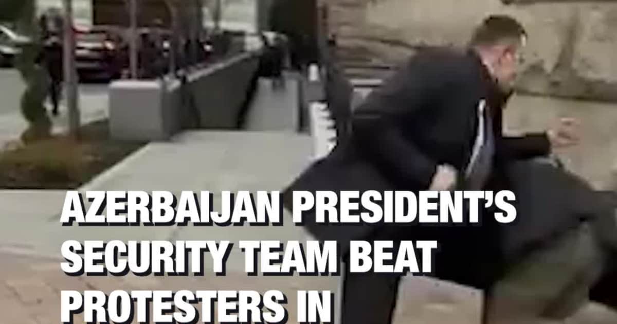 Azerbaijan President’s Security Team Beat Protesters in Washington, D.C.