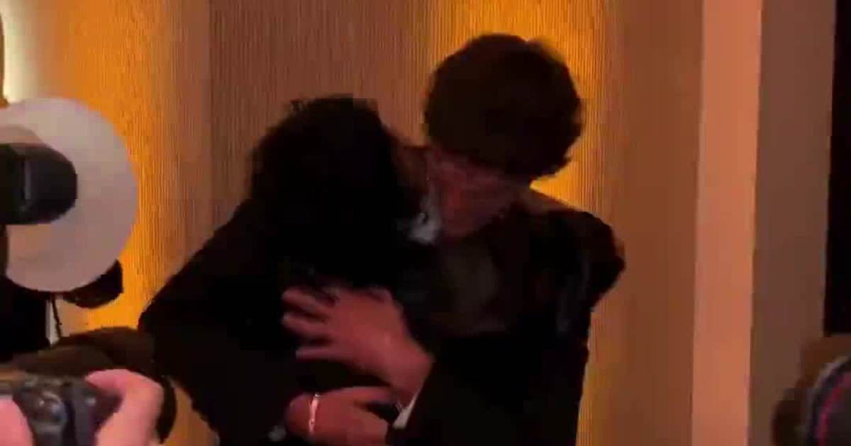 Jacob Elordi Hugs Teyana Taylor at 98th Oscars Luncheon