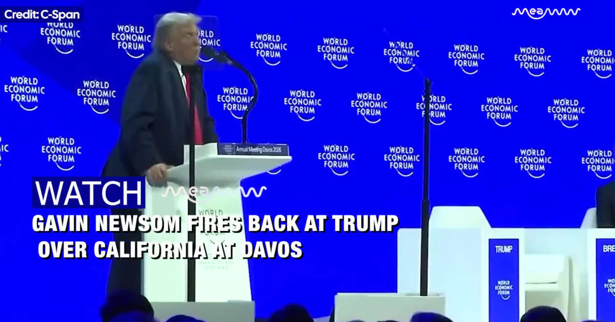 Gavin Newsom Fires Back at Trump Over California at Davos