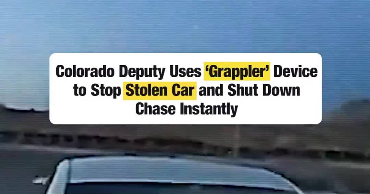 Colorado Deputy Uses ‘Grappler’ Device to Stop Stolen Car and Shut Down Chase Instantly