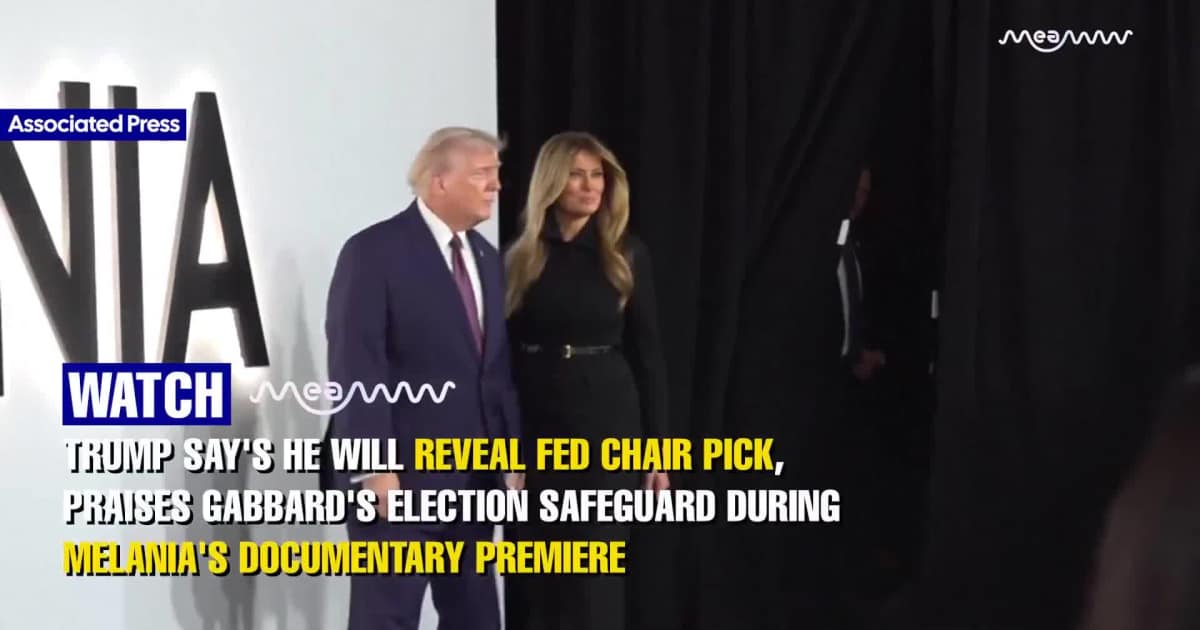 Fed Chair Pick ‘Tomorrow Morning’ as He Praises Tulsi Gabbard at Melania’s Documentary Premiere
