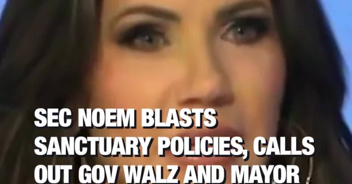 Sec. Noem: Walz & Frey Released 490 M*rderers and R*pists Instead of Handing Them to Us