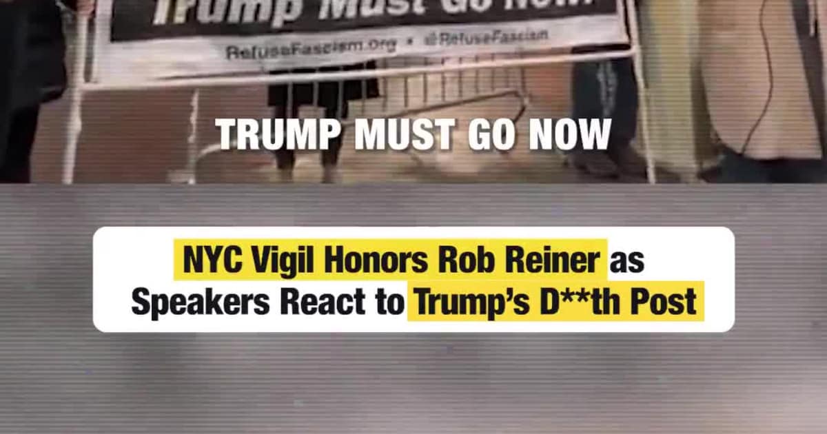 NYC Vigil Honors Rob Reiner as Speakers React to Trump’s De*th Post