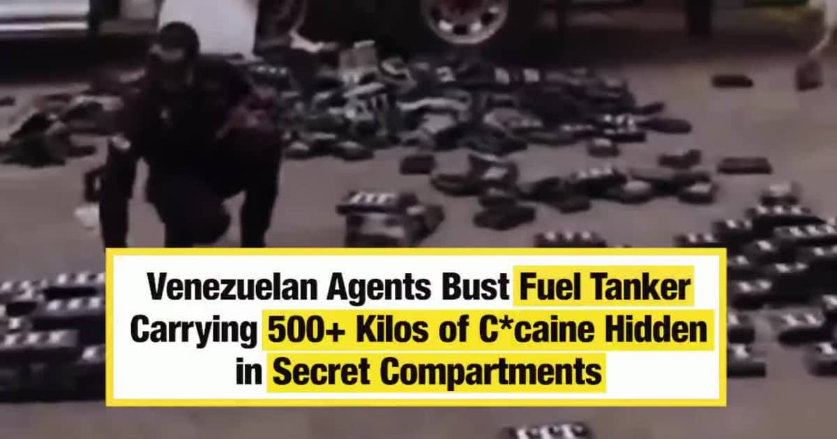 Venezuelan Agents Bust Fuel Tanker Carrying 500+ Kilos of C*caine Hidden in Secret Compartments