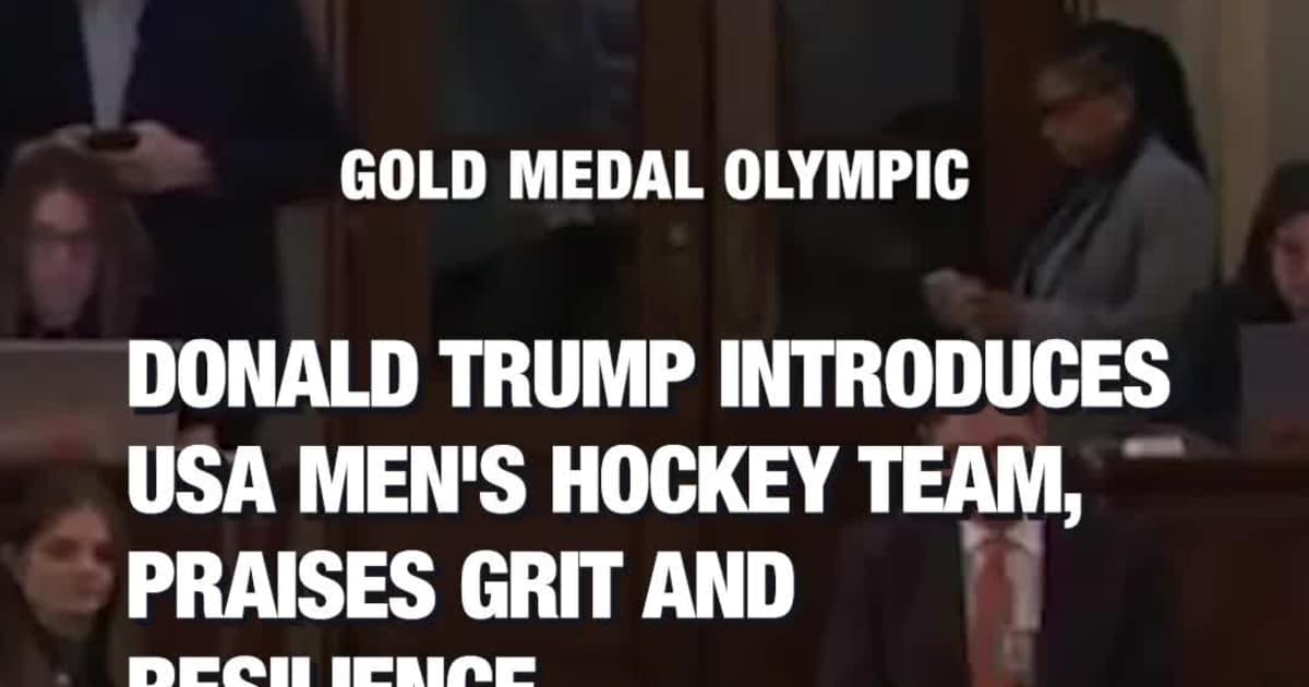 Donald Trump Introduces USA Men's Hockey Team, Praises Grit and Resilience