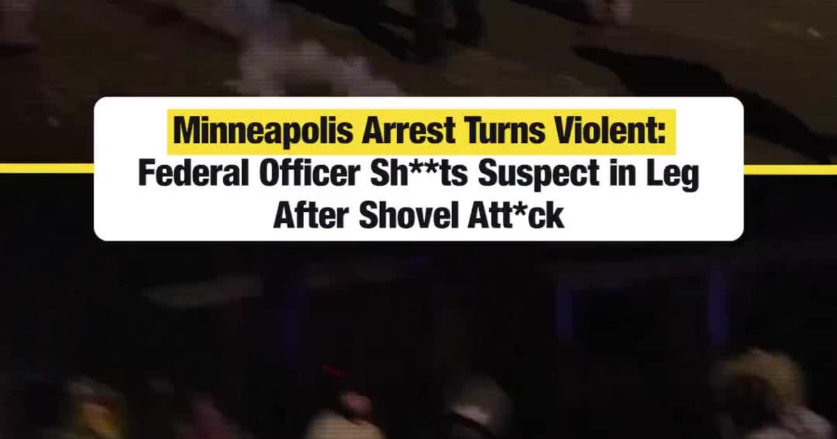 Minneapolis Arrest Turns Violent: Federal Officer Sh**ts Suspect in Leg After Shovel Att*ck