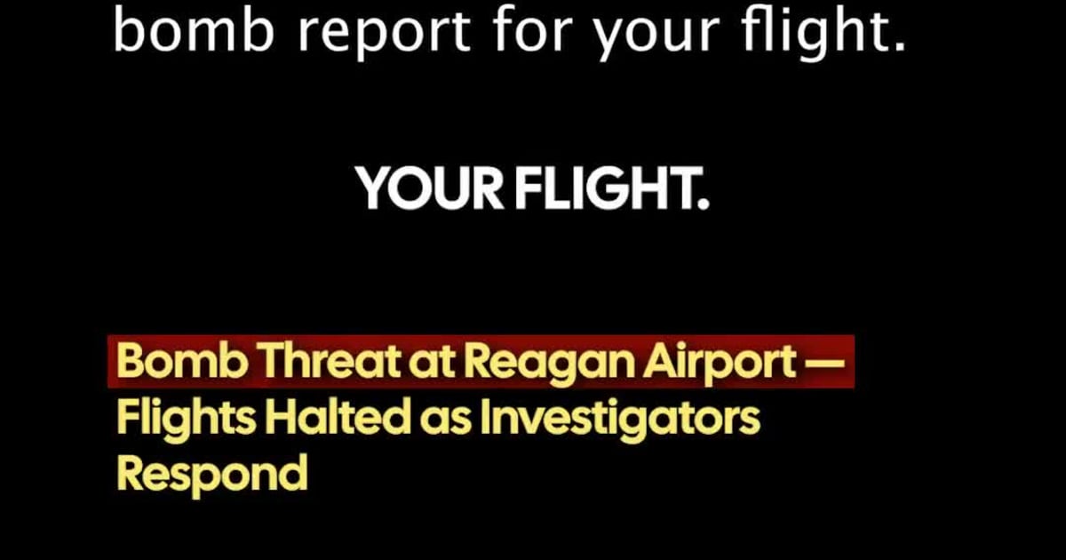 Bomb Threat at Reagan Airport — Flights Halted as Investigators Respond