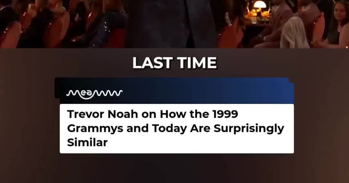 Trevor Noah compares the 1999 Grammys to 2026
