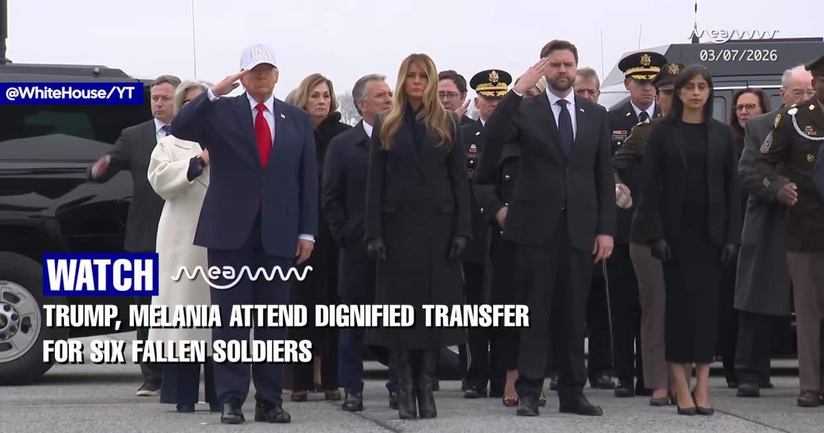 Trump Attends Dignified Transfer for US Soldiers Killed in Iran Drone Attack