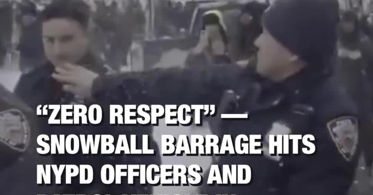 “Zero Respect” Snowball Barrage Hits NYPD Officers and Patrol Vehicle in Washington Square Park
