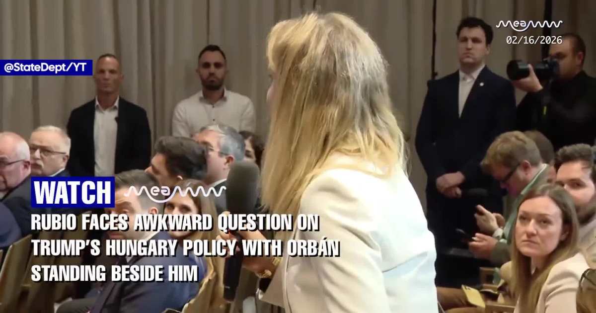 Rubio Asked About Trump Policy If Viktor Orbán Loses Hungary’s April Election, In Front of Orbán