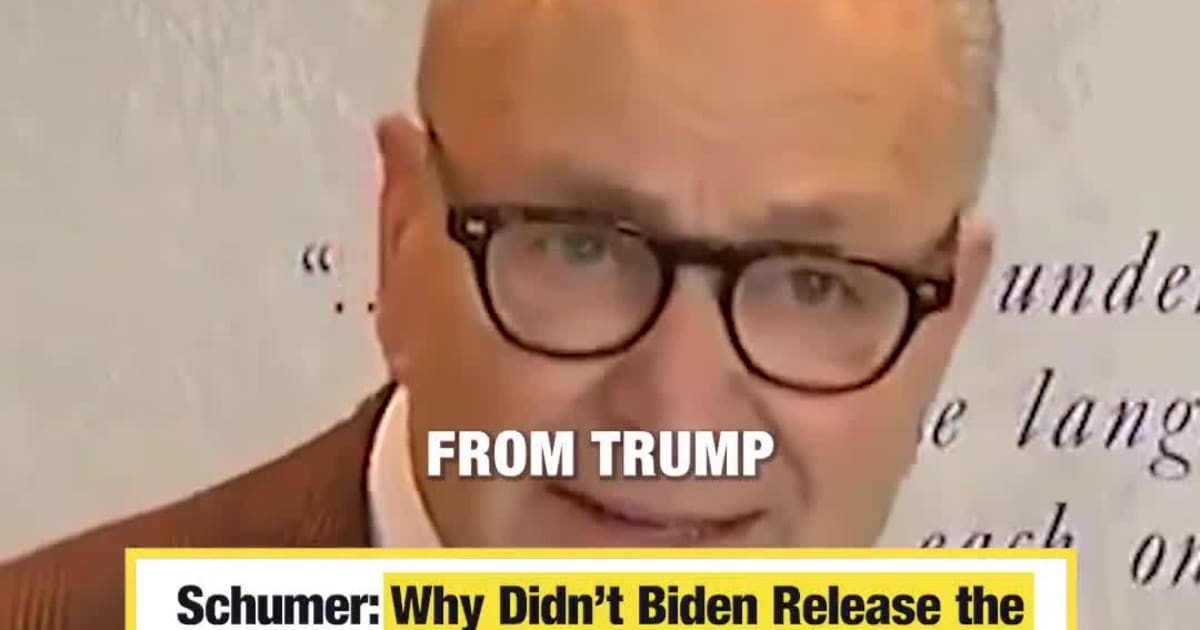 Schumer: Why Didn’t Biden Release the Epstein List?