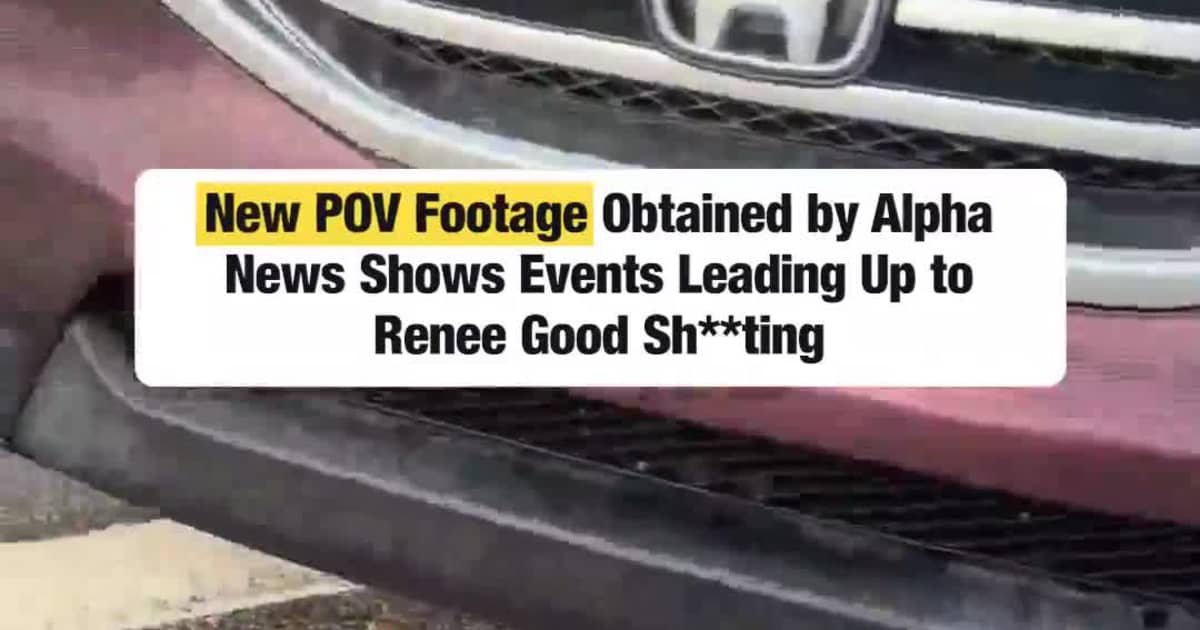 Newly released point-of-view footage obtained by Alpha News shows the tense moments leading up to the fatal sh**ting of Renee Good in Minneapolis.