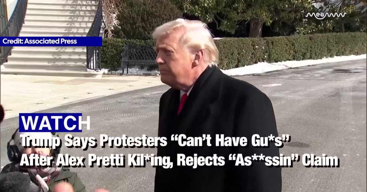Trump Says Protesters “Can’t Have Guns” After Alex Pretti Killing, Rejects “Assassin” Claim