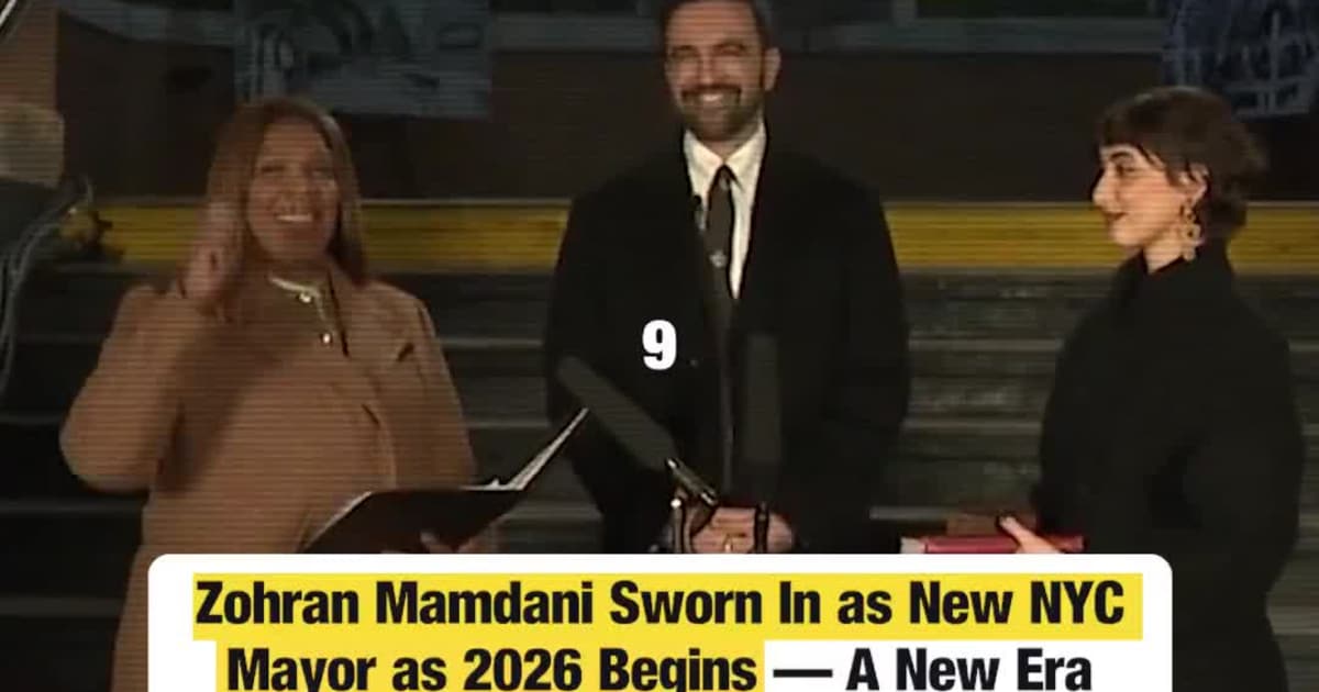 Zohran Mamdani Sworn In as New NYC Mayor as 2026 Begins — A New Era for the City