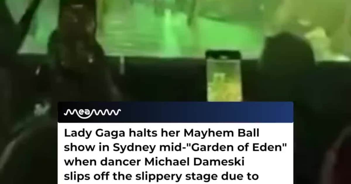 Lady Gaga's Dancer Falls Off Stage at Concert