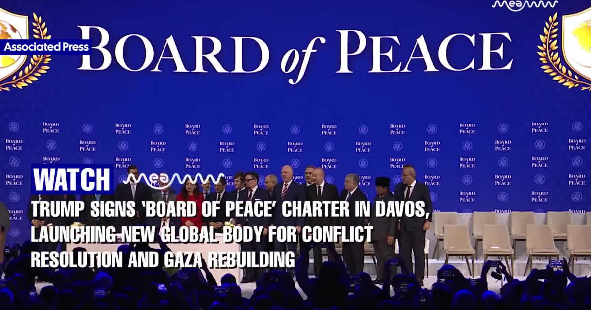Trump Signs ‘Board of Peace’ Charter in Davos, Launching New Global Body for Conflict Resolution and Gaza Rebuilding