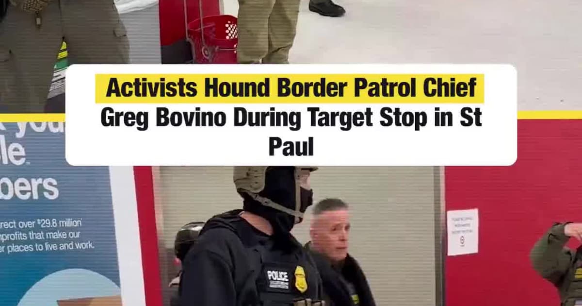 Activists Hound Border Patrol Chief Greg Bovino During Target Stop in St Paul