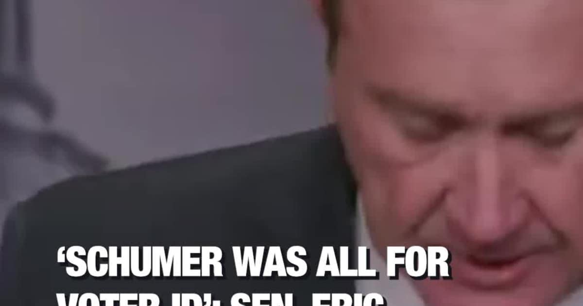 ‘Schumer Was All For Voter ID’: Sen. Eric Schmitt Calls Out Shift in Stance