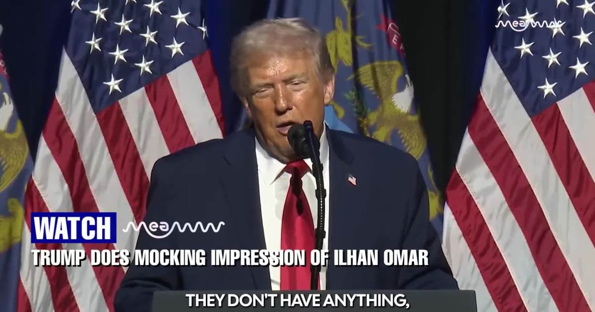 Trump Mocks Rep. Ilhan Omar During Detroit Economic Club Speech