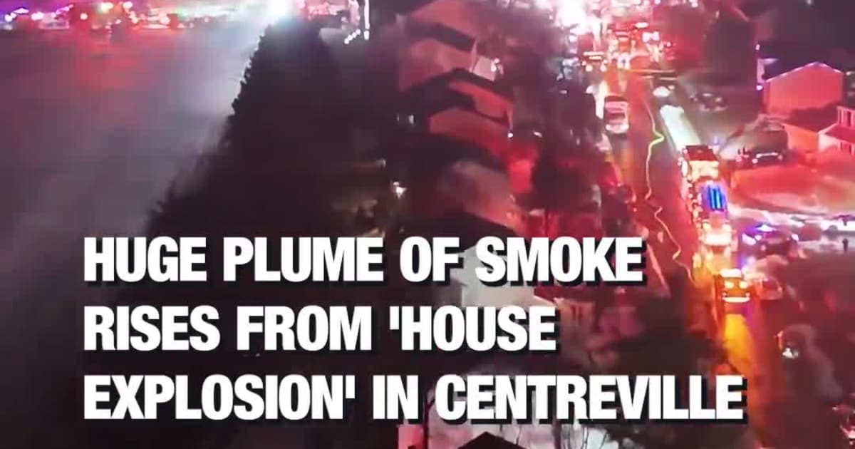 Huge Plume of Smoke Rises From 'House Explosion' in Centreville