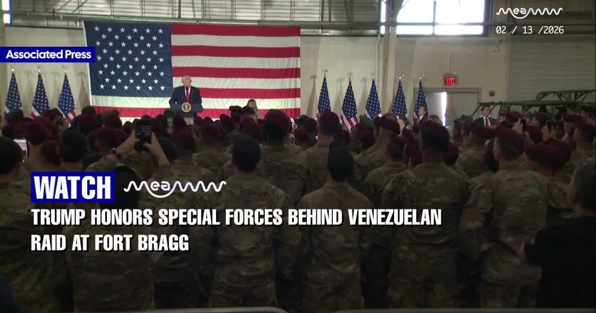Trump honors special forces behind Venezuelan raid at Fort Brag