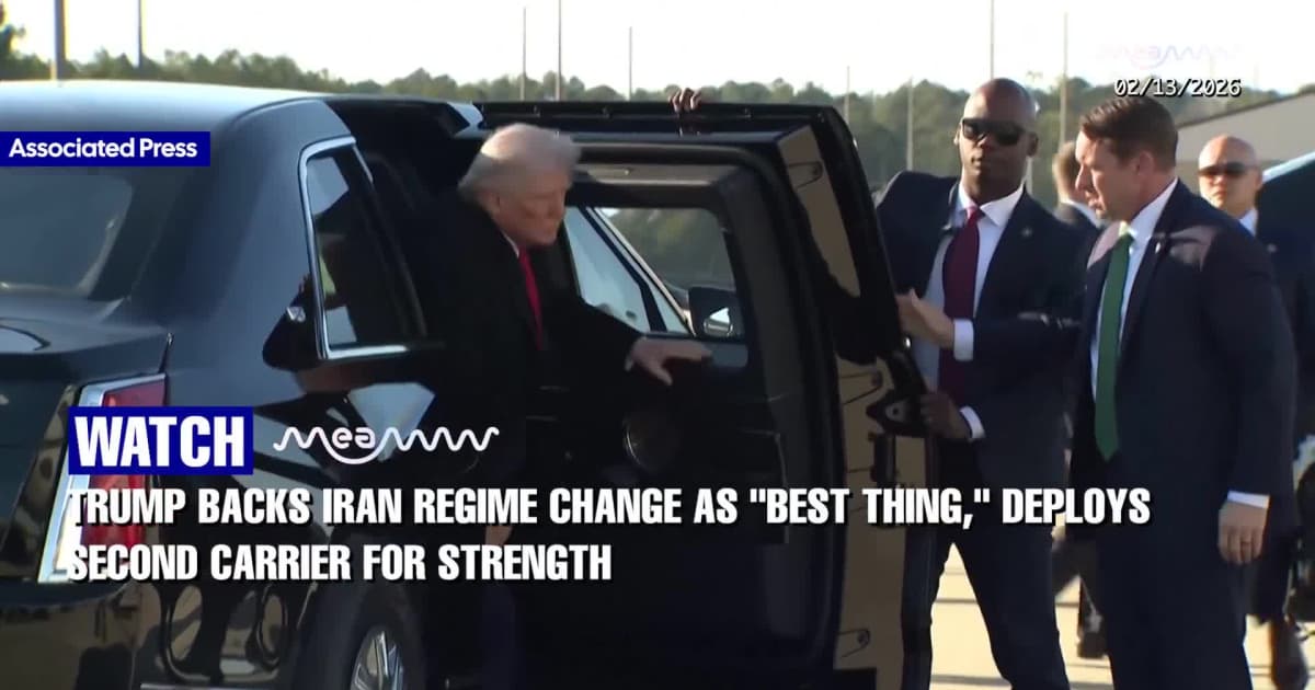 Trump Backs Iran Regime Change as "Best Thing," Deploys Second Carrier for Strength