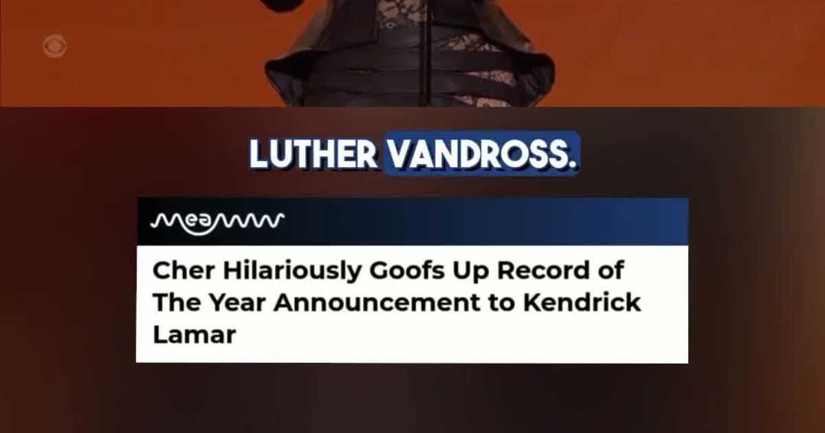 Cher Hilariously Goofs Up Record of the Year Announcement