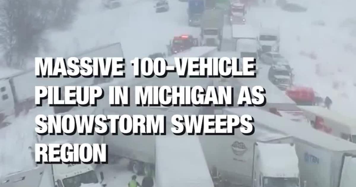 100-Vehicle Pileup in Michigan as Snowstorm Sweeps Through Region