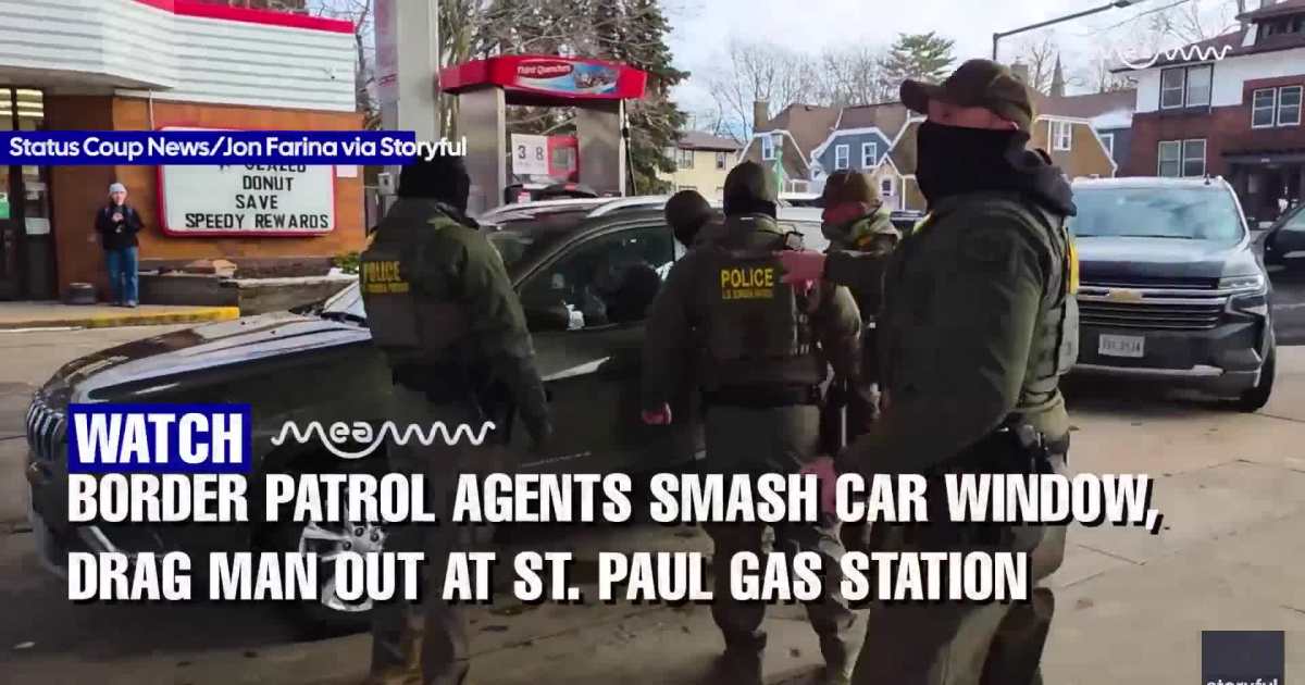 Border Patrol Agents Smash Car Window, Drag Man Out at St. Paul Gas Station