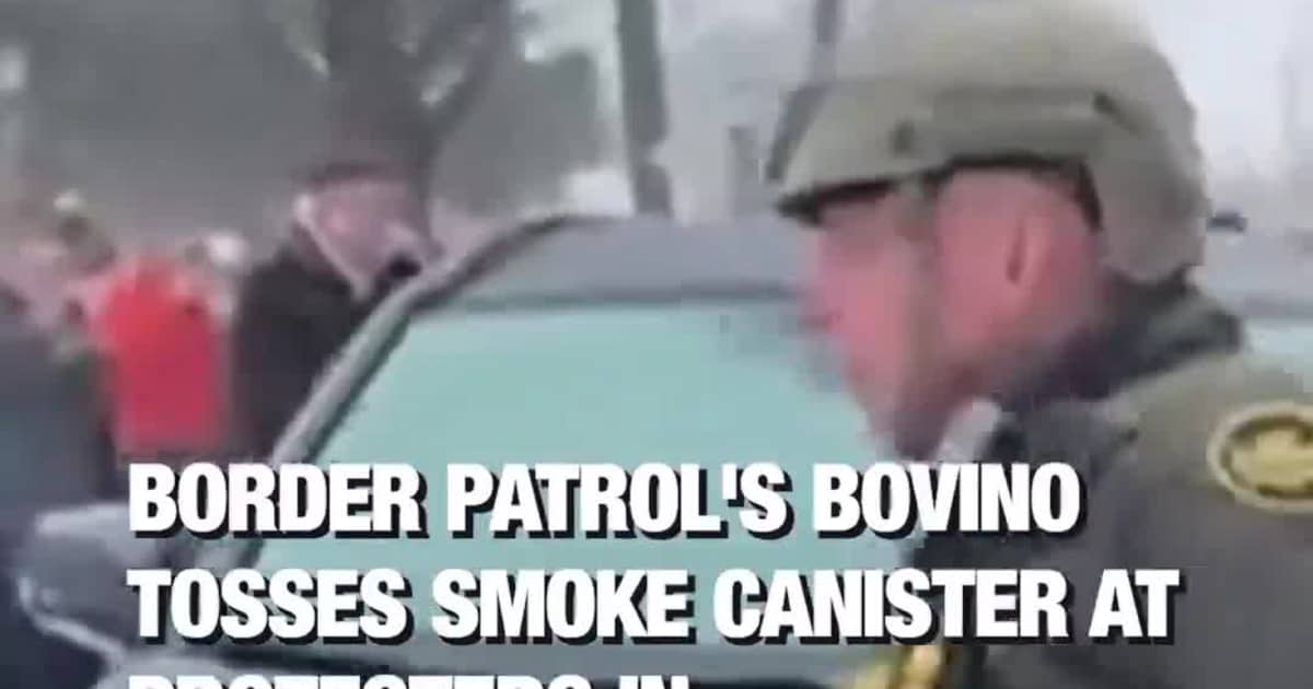 Border Patrol's Bovino tosses smoke canister at protesters in Minneapolis As Tension Rises Over ICE Enforcement