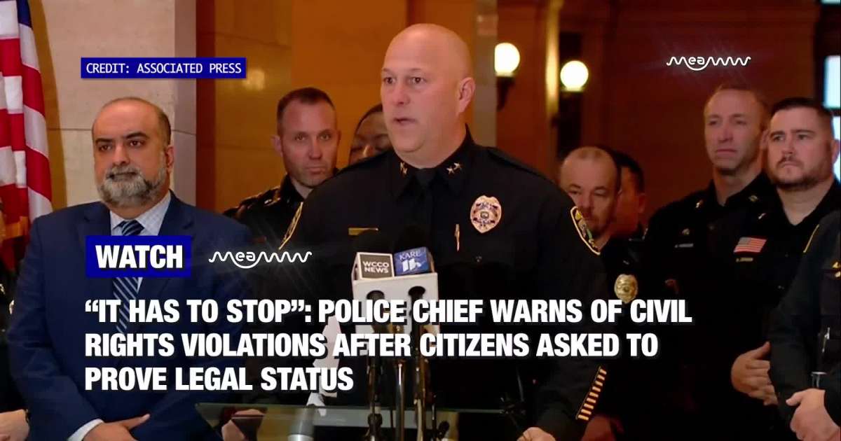 “It Has to Stop”: Police Chief Warns of Civil Rights Violations After Citizens Asked to Prove Legal Status