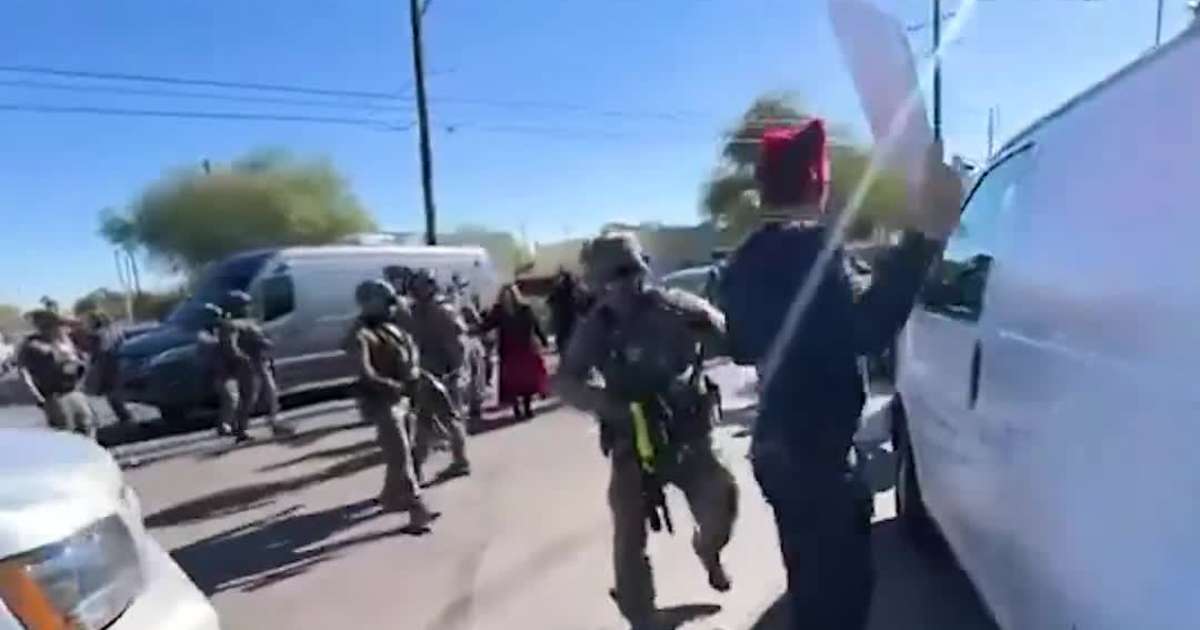 Protesters Clash With Federal Agents During Arizona Restaurant Raid