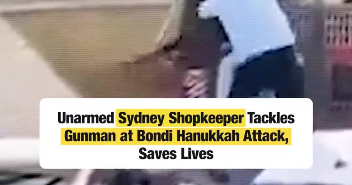 Unarmed Sydney Shopkeeper Tackles Gunman at Bondi Hanukkah Attack, Saves Lives