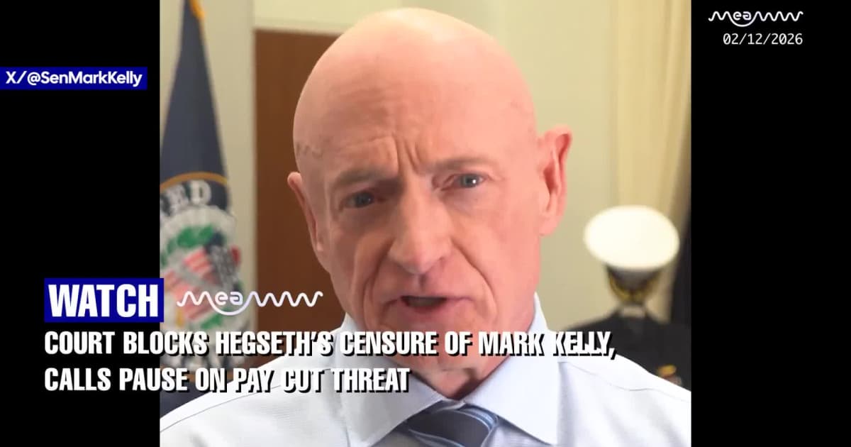 Federal Judge Halts Pentagon’s Attempt to Slash Sen. Mark Kelly’s Military Rank