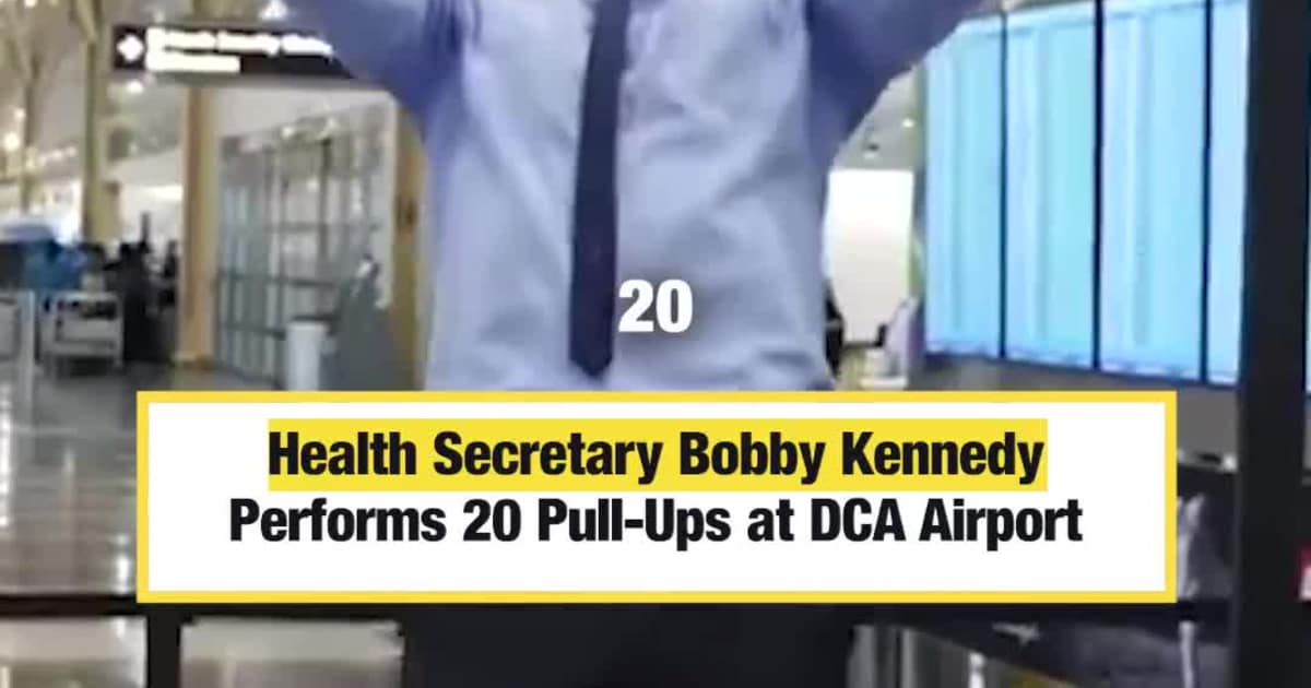 Health Secretary Bobby Kennedy Performs 20 Pull-Ups at DCA Airport