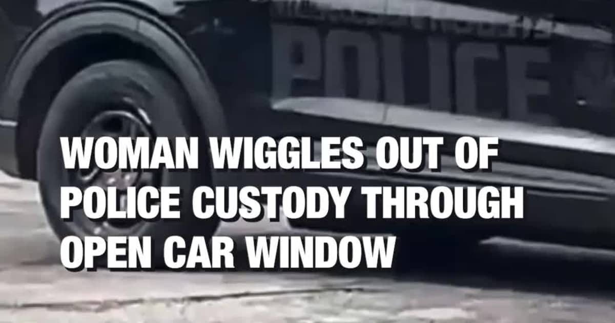 Woman Wiggles Out of Police Custody Through Open Car Window