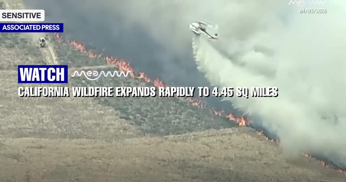 California Wildfire Expands Rapidly to 4.45 Sq Miles