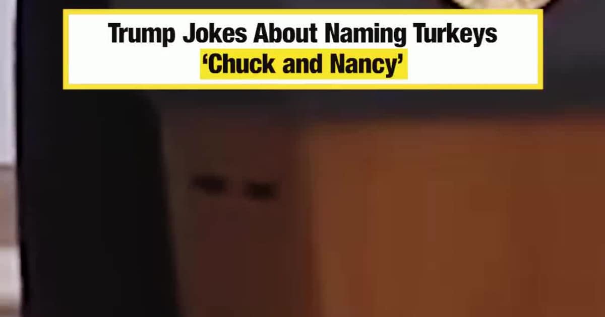 Trump Jokes About Naming Turkeys ‘Chuck and Nancy’