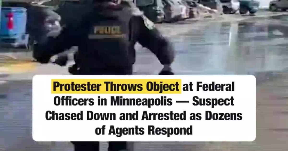 Protester Throws Object at Federal Officers in Minneapolis — Suspect Chased Down and Arrested as Dozens of Agents Respond