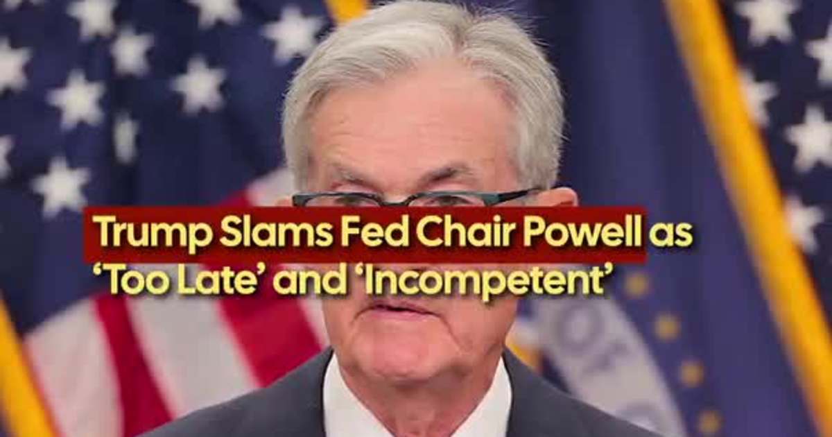 Trump Slams Fed Chair Powell as ‘Too Late’ and ‘Incompetent’