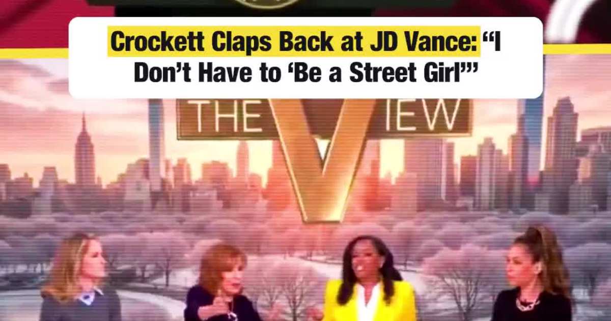 Watch Jasmine Crockett Completely Roast JD Vance Over “Street-Girl” Comment