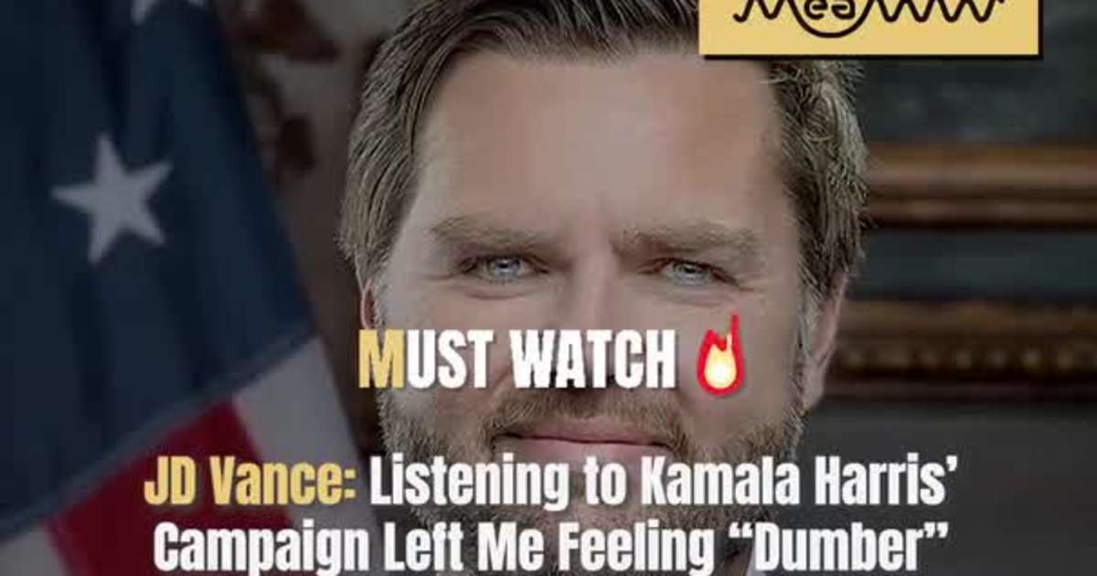 JD Vance: Listening to Kamala Harris’ Campaign Left Me Feeling “Dumber”