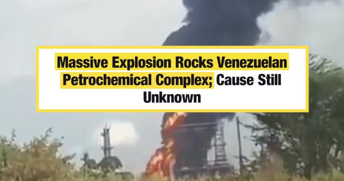 Massive Explosion Rocks Venezuelan Petrochemical Complex; Cause Still Unknown