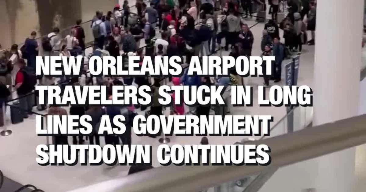 New Orleans Airport Travelers Stuck in Long Lines as Government Shutdown Continues