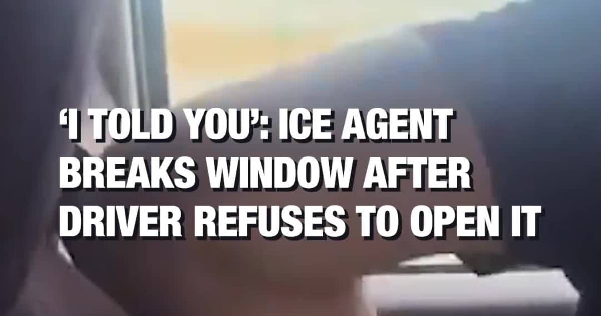 ‘I Told You’: ICE Agent Breaks Window After Driver Refuses to Open It                                                          OR                                                                                                                                                                                    ICE Agent Smashes Car Window After Driver Refuses Order in Utah Stop